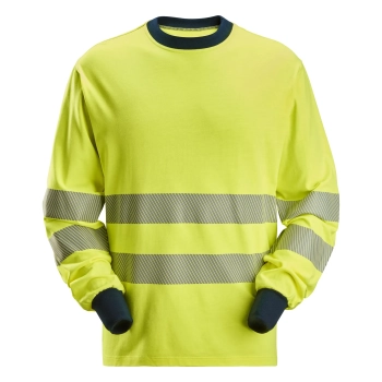 T-shirt roboczy trudnopalny odblaskowy z długim rękawem, EN ISO 20471 kl. 3 Snickers ProtecWork 2461
