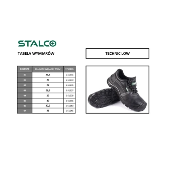 Półbuty robocze skórzane TECHNIC LOW S3 Stalco – ujęcie 4