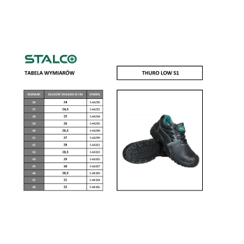 Półbuty robocze skórzane THURO LOW S1 Stalco – ujęcie 4