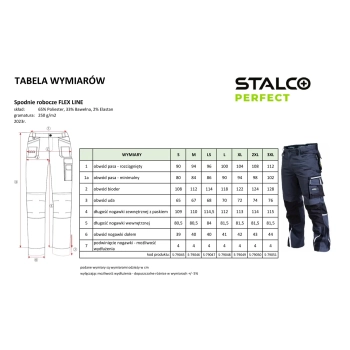 Spodnie robocze FLEX LINE Stalco Perfect – ujęcie 6
