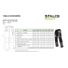 Spodnie robocze HEAVYLINE Stalco Perfect – tabela wymiarów