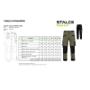Spodnie robocze STRETCH LINE Stalco Perfect – tabela wymiarów