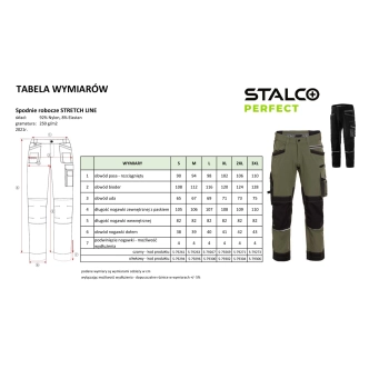 Spodnie robocze STRETCH LINE Stalco Perfect – ujęcie 8