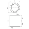 Walraven Adapter gwintowy do obejm (KSB2 M8/M10/½ cala) – rysunek wymiarowy