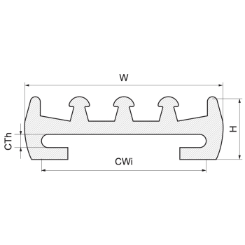 Walraven Okładzina silikonowa – rysunek wymiarowy