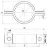 Walraven Obejma połówkowa ocynk ogniowy DIN 3567 – rysunek wymiarowy