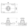 Walraven starQuick Adapter szynowy – rysunek wymiarowy