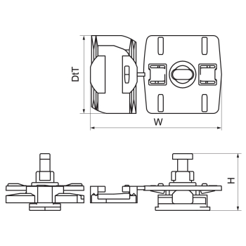 Walraven starQuick Uniwersalny adapter montażowy RS/RR – rysunek wymiarowy
