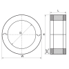 Walraven BISOFIX E25 – rysunek wymiarowy