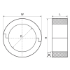 Walraven BISOFIX PIR20 – rysunek wymiarowy