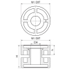 Walraven VibraTek SA-4 Amortyzator wibroakustyczny EPDM (M10) – rysunek wymiarowy