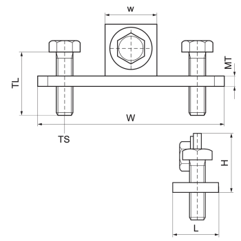 Walraven Element rozporowy – rysunek wymiarowy