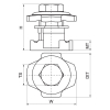 Walraven PushStrut Śruba młotkowa – rysunek wymiarowy