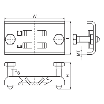 Walraven RapidStrut Element rozporowy – rysunek wymiarowy