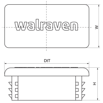 Walraven RapidStrut Zaślepka – rysunek wymiarowy