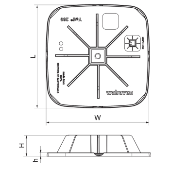 Walraven Yeti 280 – rysunek wymiarowy