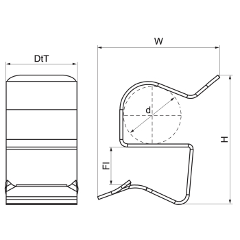 Walraven Britclips PC – rysunek wymiarowy
