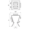 Walraven Britclips Adapter PC4 – rysunek wymiarowy