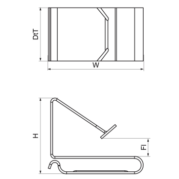 Walraven Britclips PCD – rysunek wymiarowy