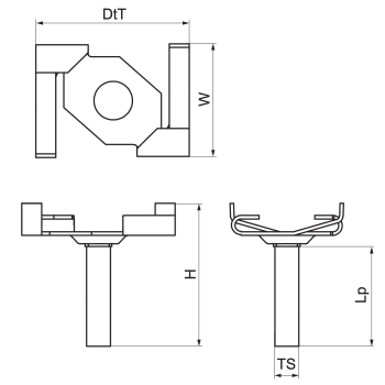 Walraven Britclips ACO – rysunek wymiarowy