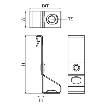 Walraven Britclips PHV ICT – rysunek wymiarowy