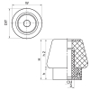 Walraven VibraTek SA-3 amortyzator elastomerowy – rysunek wymiarowy