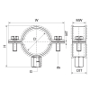 Walraven Obejma dwuśrubowa EPDM STN (M8/10) – rysunek wymiarowy