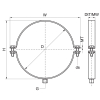 Obejmy Walraven HD700 SSt A4 M12 – rysunek wymiarowy