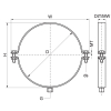 Obejmy Walraven HD700 SSt A4 M16 – rysunek wymiarowy