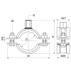 Walraven HD1501 Obejma EPDM STN – rysunek wymiarowy