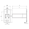 Walraven RapidStrut Konsola STN – rysunek wymiarowy